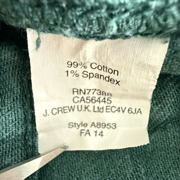 J Crew Women's Green Denim Skinny Jeans Stretch Zipper Front Pockets Size 30 - Picture 4 of 11